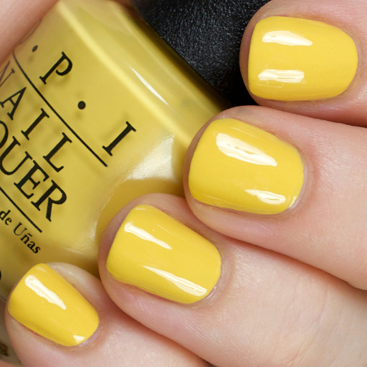 OPI Never a Dulles Moment Yellow Creme Nail Polish from the OPI Washington DC Collection from 2016. OPI Item Product Code NLW56