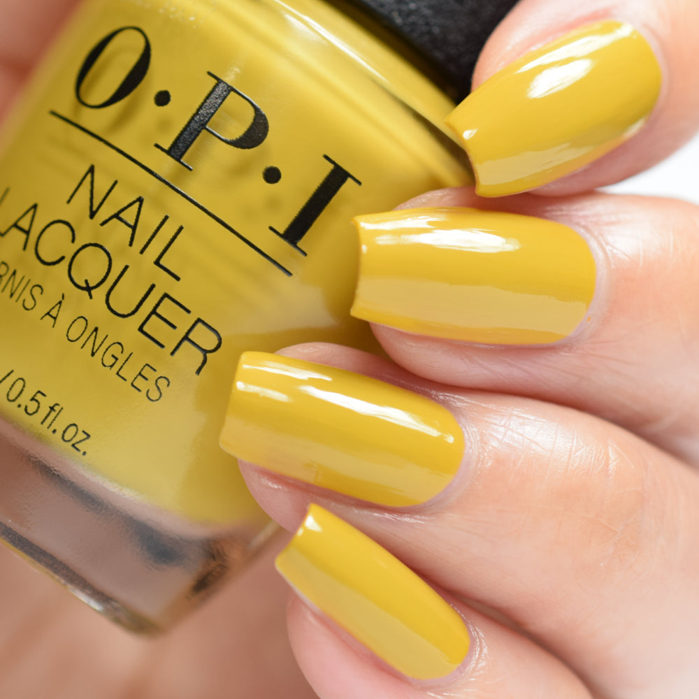 OPI Ochre the Moon Mustard Yellow Creme Nail Polish from the OPI Fall Wonders Collection. OPI Item Product Code NLF005