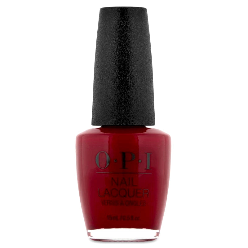 OPI Red Velvet Vixen Creme Nail Polish from the OPI Good Enough to Treat 2025 Holiday Nail Lacquer Collection. OPI Item Product Code HRS05