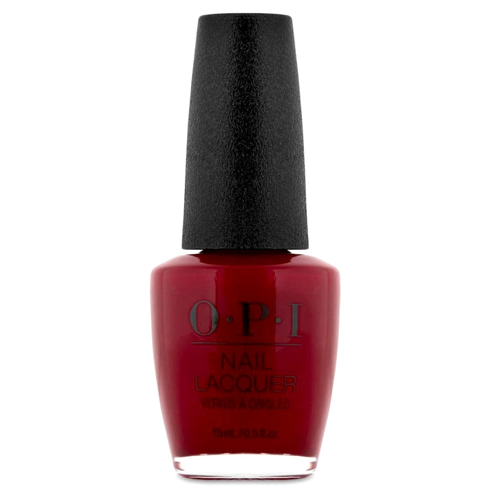 OPI Red Velvet Vixen Creme Nail Polish from the OPI Good Enough to Treat 2025 Holiday Nail Lacquer Collection. OPI Item Product Code HRS05