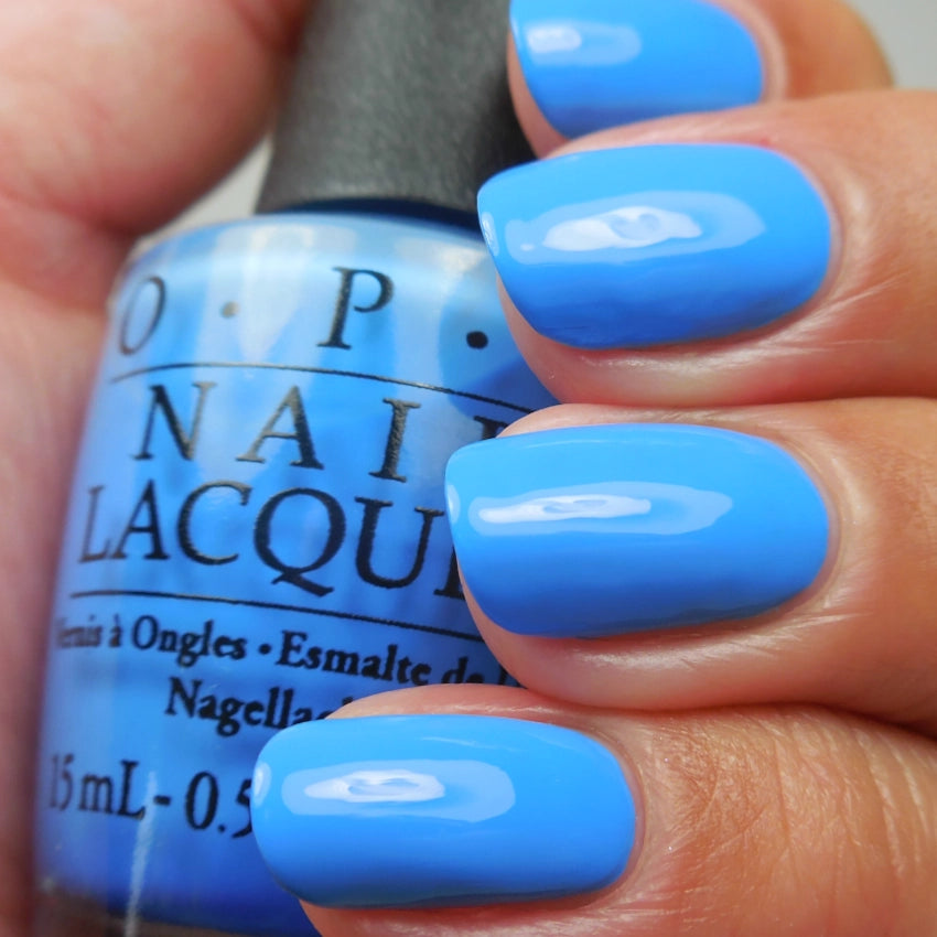 OPI Rich Girls & Po-Boys Blue Creme Nail Polish from the OPI New Orleans Collection 2016. OPI Item Product Code NLN61