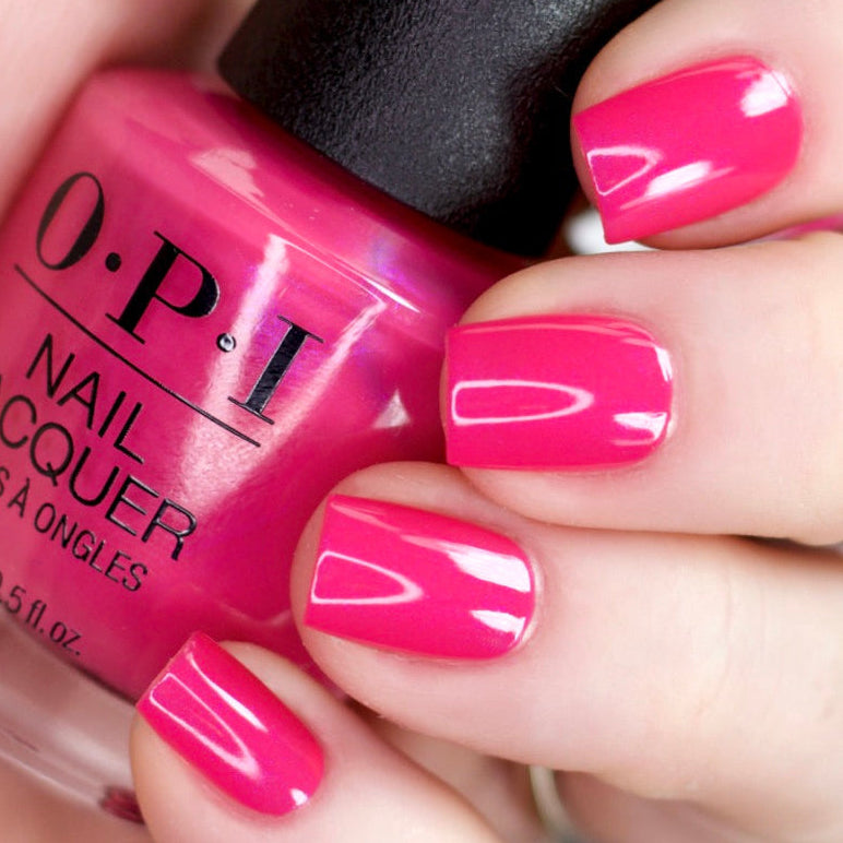 OPI Telenovela Me About It Pink Iridescent Shimmer Nail Polish from the OPI Mexico City Collection. OPI Item Product Code NLM91