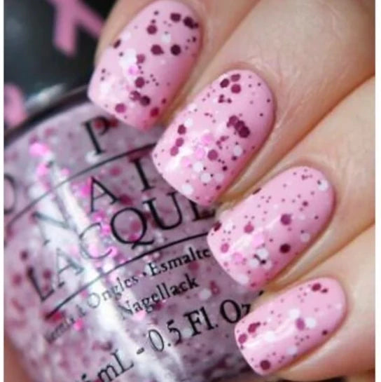 OPI The Power of Pink Hex Glitter and Sheer Pink Nail Polish