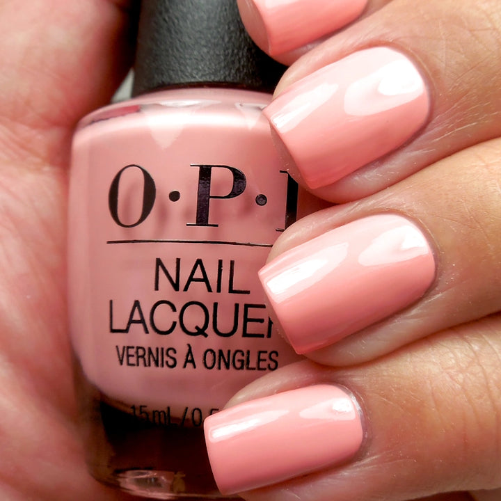 OPI You've Got Nata On Me Pink Peach Coral Nail Polish with a Creme Finish from the OPI Lisbon Collection. OPI Item Product Code NLL17