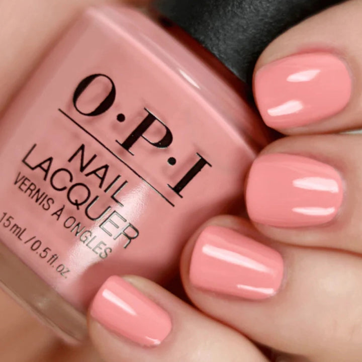 OPI You've Got Nata On Me Pink Peach Coral Nail Polish with a Creme Finish from the OPI Lisbon Collection. OPI Item Product Code NLL17