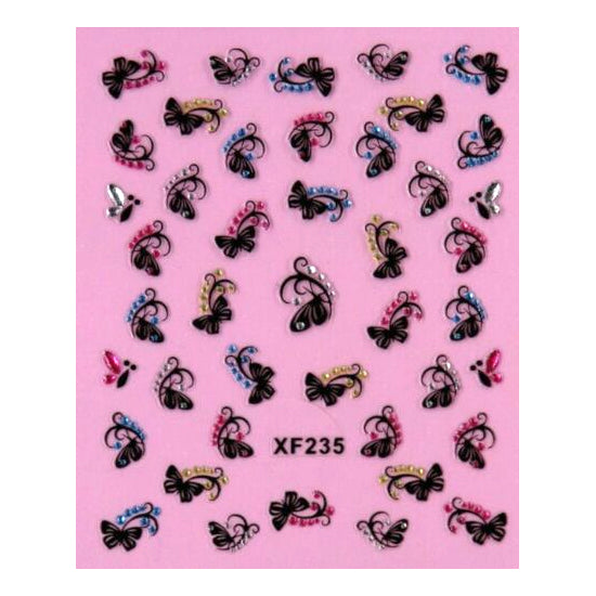 XF235 Butterfly Nail Stickers at Discount Cosmetics Australia