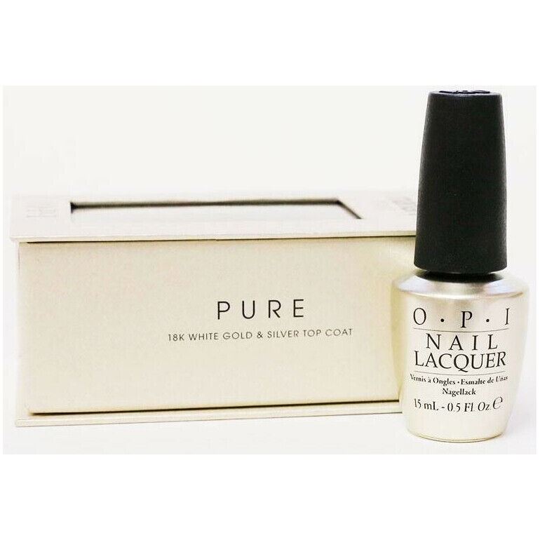 OPI - 18K White Gold & Silver Pure Top Coat (Gift Boxed)