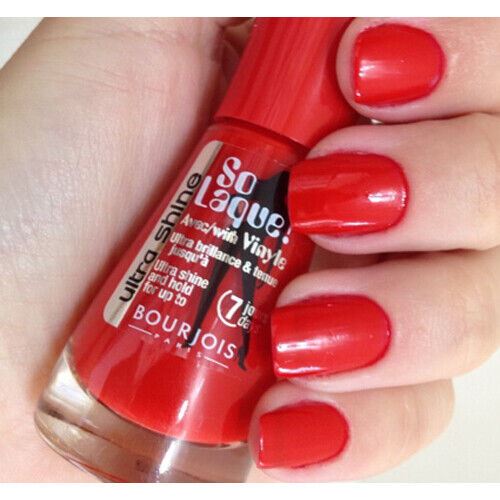 Bourjois Rouge Casino #25 So Laque! Ultra Shine Red Creme Nail Enamel Polish