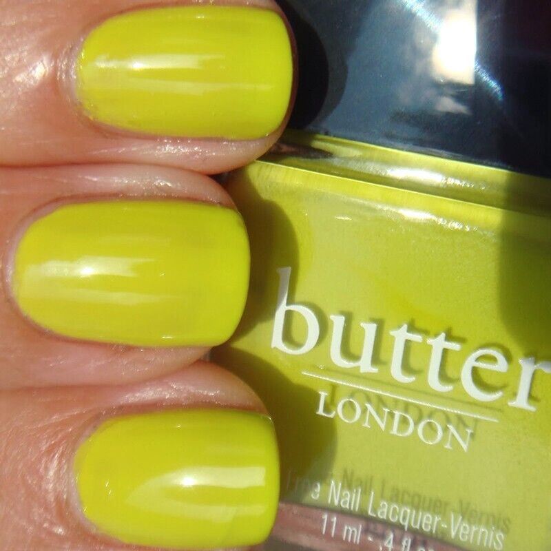 Butter London Wellies #3282 Citrus Yellow Creme Nail Lacquer Polish Swatch