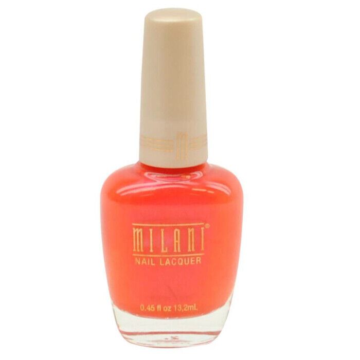 Milani Sun Flash Coral Orange Iridescent Shimmer Nail Polish