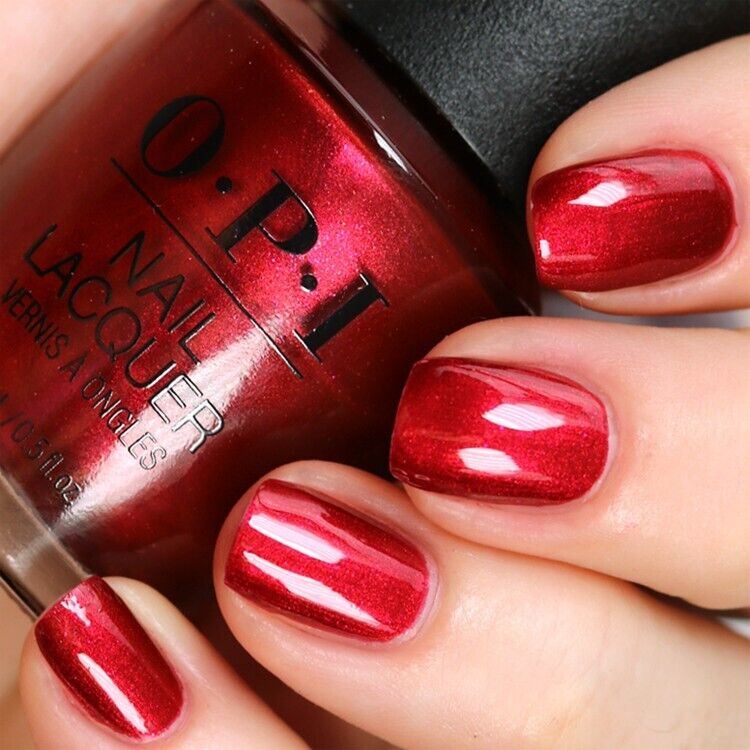 OPI A Little Guilt Under The Kilt Red Shimmer Nail Polish from the OPI Scotland Collection