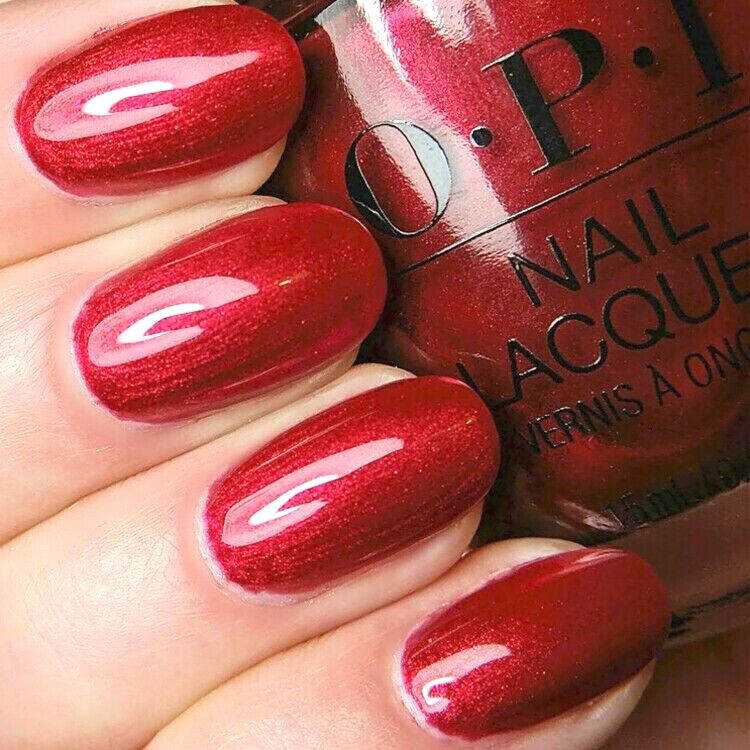 OPI A Little Guilt Under The Kilt Red Shimmer Nail Polish from the OPI Scotland Collection