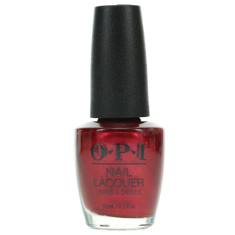 OPI Bogota Blackberry Dark Red Shimmer Nail Polish. OPI Item Product Code NLF52