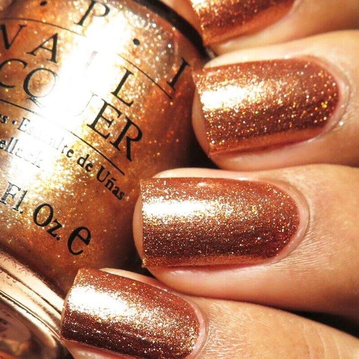 OPI Glow Copper Sparkly Nail Polish from the OPI Designer Series Collection. OPI Item Product Code DS036