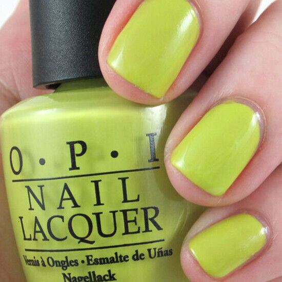 OPI Did It On 'Em Chartreuse Yellow Green Creme Nail Polish from the OPI x Nicki Minaj Collaboration. OPI Item Product Code NLN13