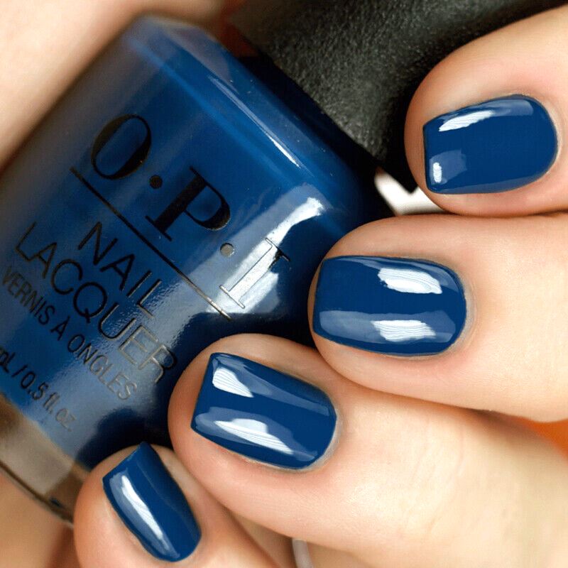 OPI Duomo Days, Isola Nights Blue Creme Nail Polish from the Muse of Milan Collection. OPI Item Product Code NLMI06