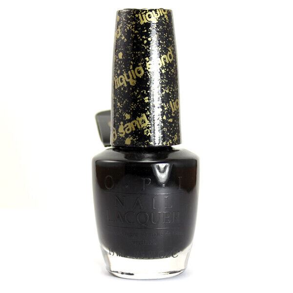 OPI Emotions Black Glitter Liquid Sand Nail Polish from the OPI x Mariah Carey Collection. OPI Item Product Code HLE21