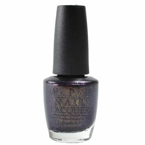 OPI First Class Desires Purple Eggplant Shimmer Nail Polish from the OPI x Gwen Stefani Holiday Collection. OPI Item Product Code HRF11