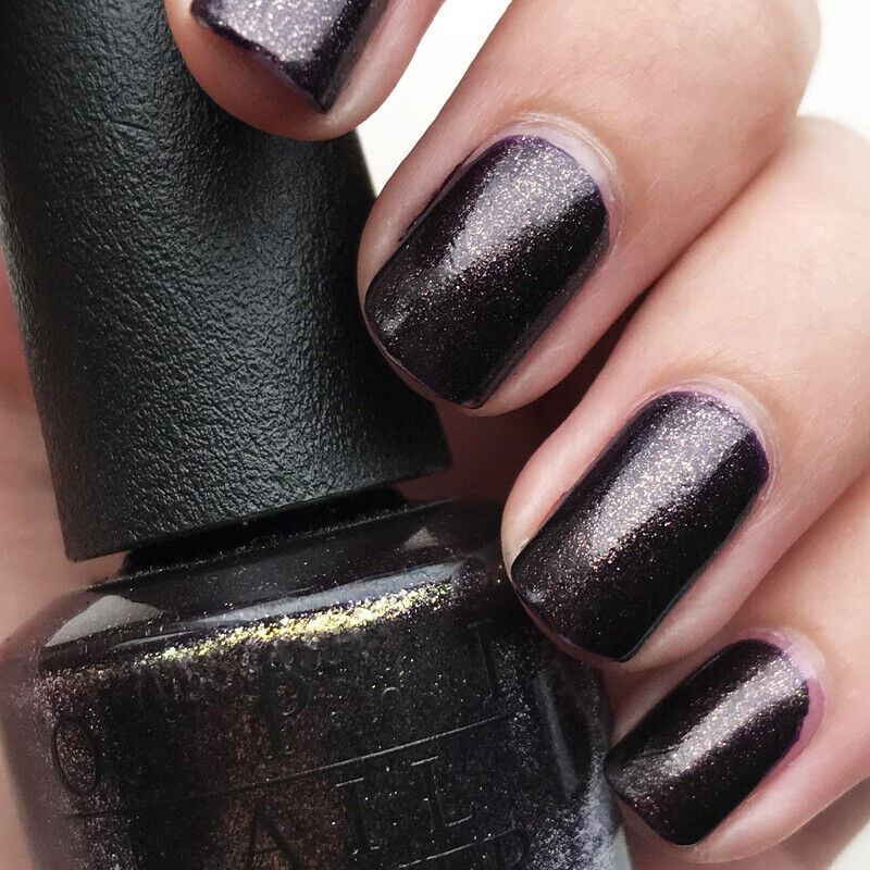 OPI First Class Desires Purple Eggplant Shimmer Nail Polish from the OPI x Gwen Stefani Holiday Collection. OPI Item Product Code HRF11
