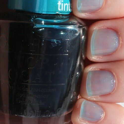 OPI I Can Teal You Like Me Blue Sheer Tints Top Coat Nail Polish