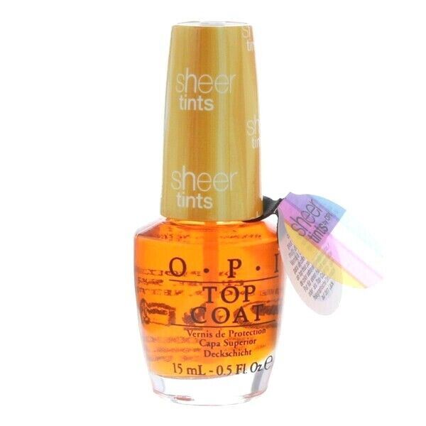 OPI I'm Never Amberrassed Orange Sheer Tints Top Coat Nail Polish