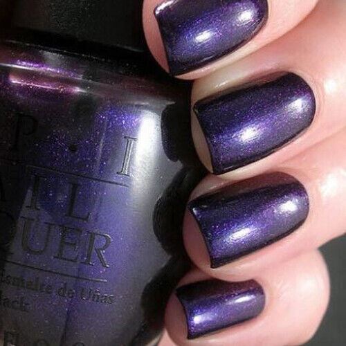 OPI Ink. Blue Purple Shimmer Nail Polish. OPI Product Code NLB61