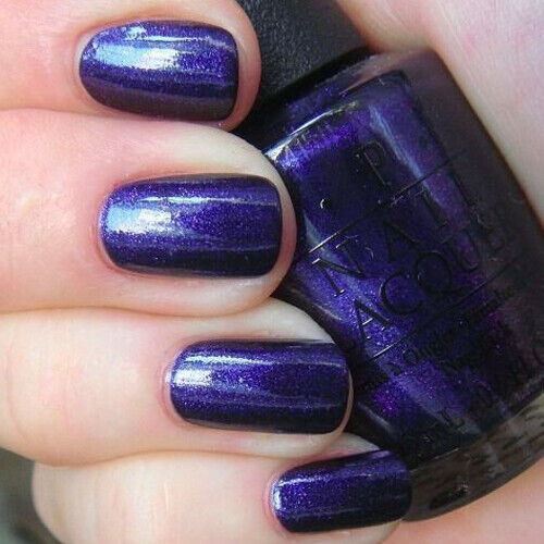 OPI Ink. Blue Purple Shimmer Nail Polish. OPI Product Code NLB61