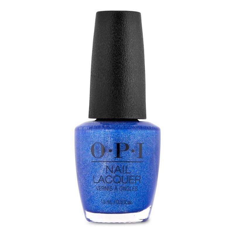 OPI LED Marquee Blue Holo Shimmer Nail Polish. OPI Product Code HRN10