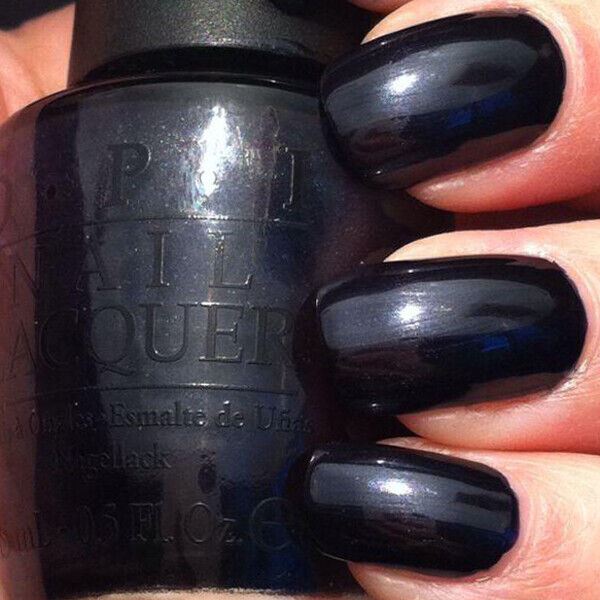 OPI Light My Sapphire Dark Blue Shimmer Nail Polish. OPI Item Product Code NLB60