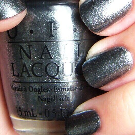 OPI Lucerne-tainly Look Marvelous Dark Grey Metallic Shimmer Nail Polish from OPI Nail Lacquer range