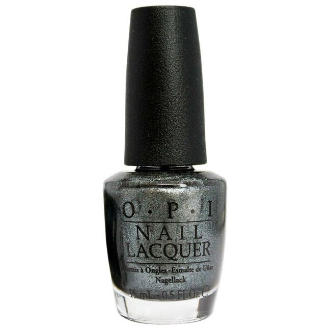 OPI Lucerne-tainly Look Marvelous Dark Grey Shimmer Metallic Nail Polish from OPI Nail Lacquer range