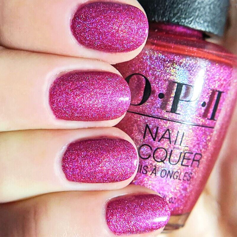 OPI Mylar Dreams Fuchsia/Magenta Pink Holographic Shimmer Nail Polish. OPI Item Product Code HRN04