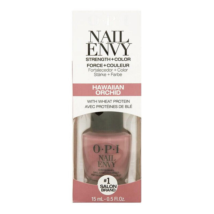 OPI Nail Envy Strength + Color Nail Strengthener in Hawaiian Orchid Nail Polish Treatment 15ml Boxed