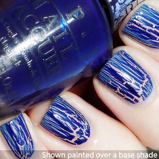 OPI Navy Shatter Nail Polish Crackle Effect Top Coat Lacquer