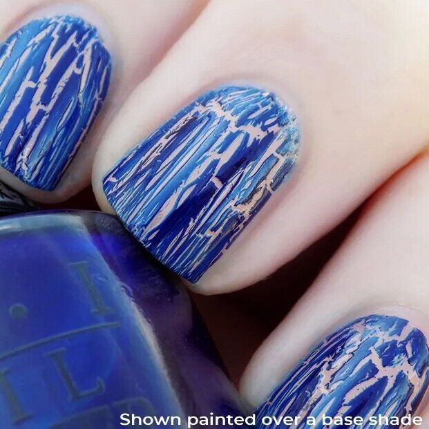 OPI Navy Shatter Nail Polish Crackle Effect Top Coat Lacquer