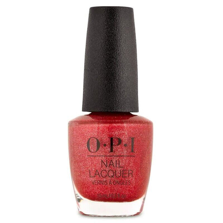 OPI Paint The Tinseltown Red Holographic Shimmer Nail Polish