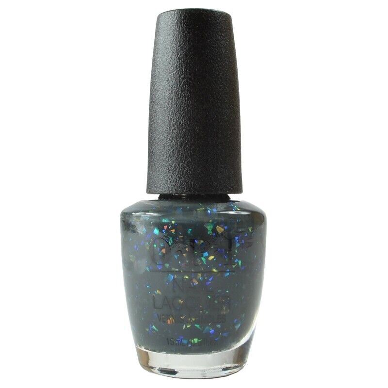 OPI Puttin' on the Glitz Grey Glitter Nail Polish from the Shine Bright Holiday Collection. OPI Item Product Code HRM15