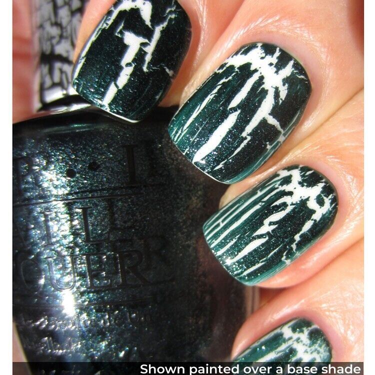 OPI Shatter The Scales Green Shimmer Crackle Effect Top Coat Nail Polish. OPI Item Product Code NLE66