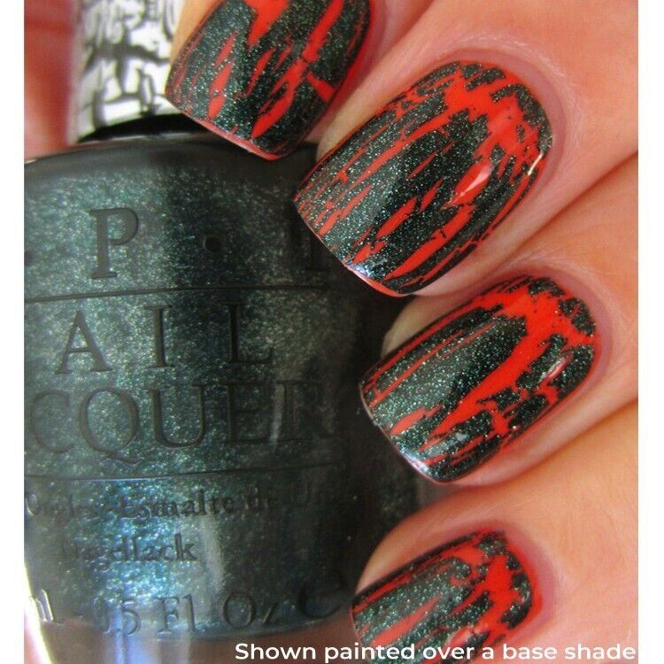 OPI Shatter The Scales Green Shimmer Crackle Effect Top Coat Nail Polish. OPI Item Product Code NLE66