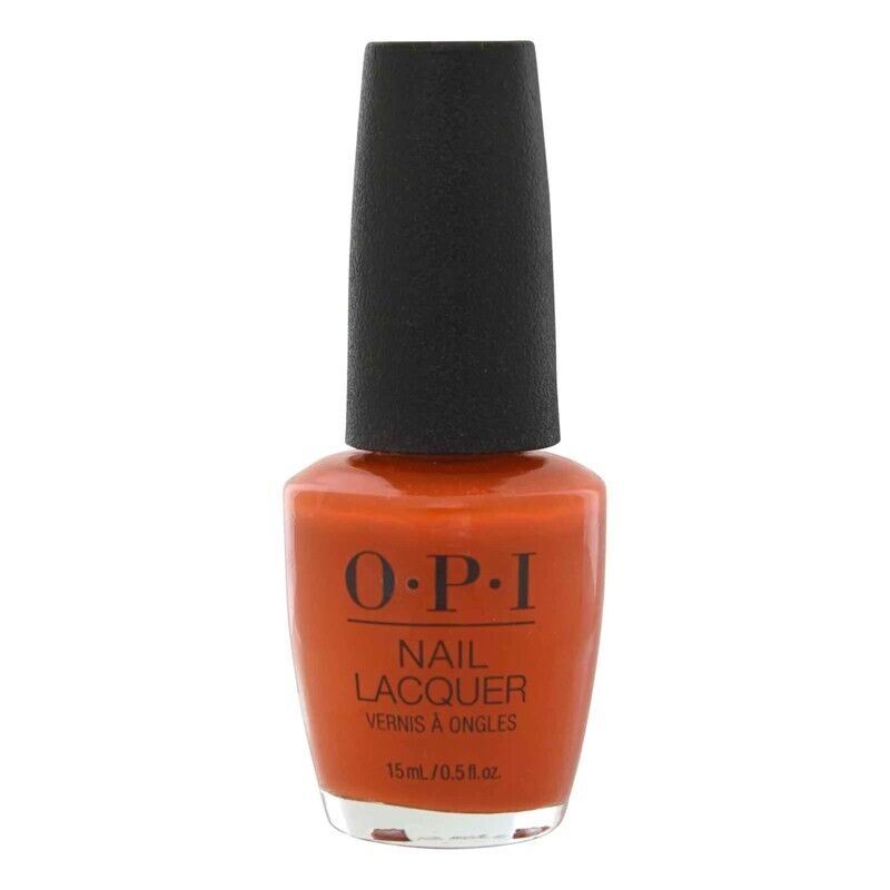 OPI Suzi Needs A Loch-Smith Dark Orange Creme Nail Polish from the OPI Scotland Collection. OPI Item Product Code NLU14. This shade is sometimes referred to as Suzi Needs A Locksmith.