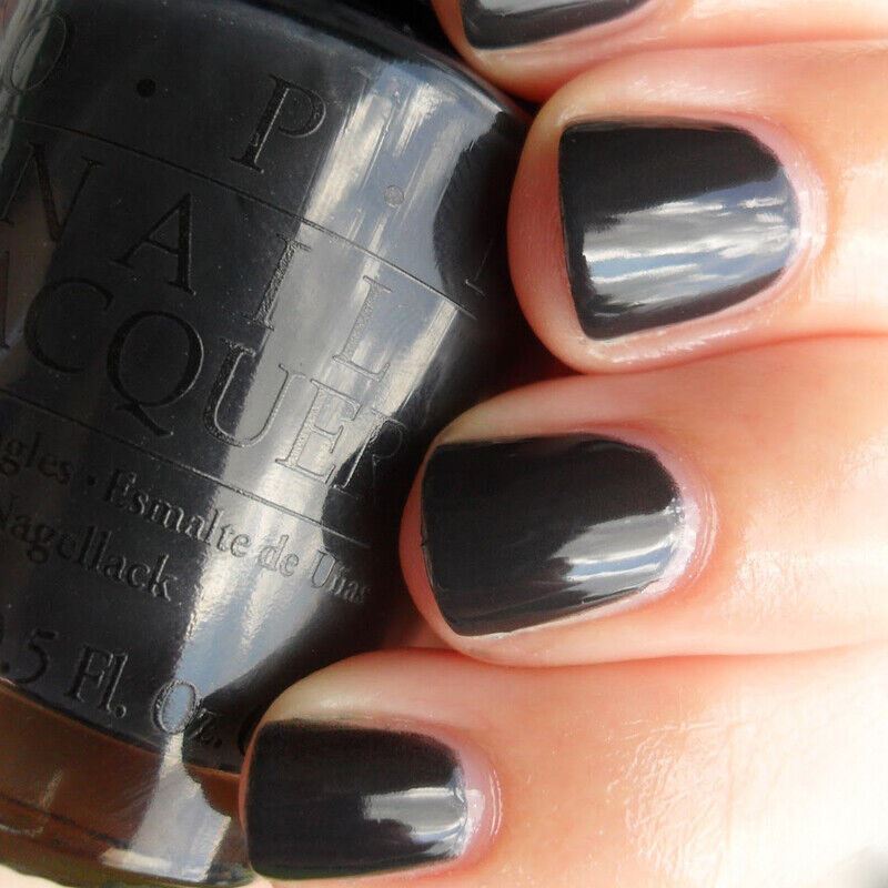 OPI Suzi Skis In The Pyrenees Dark Blue Grey Nail Polish from the OPI Espana/Spain Collection. OPI Item Product Code NLE47