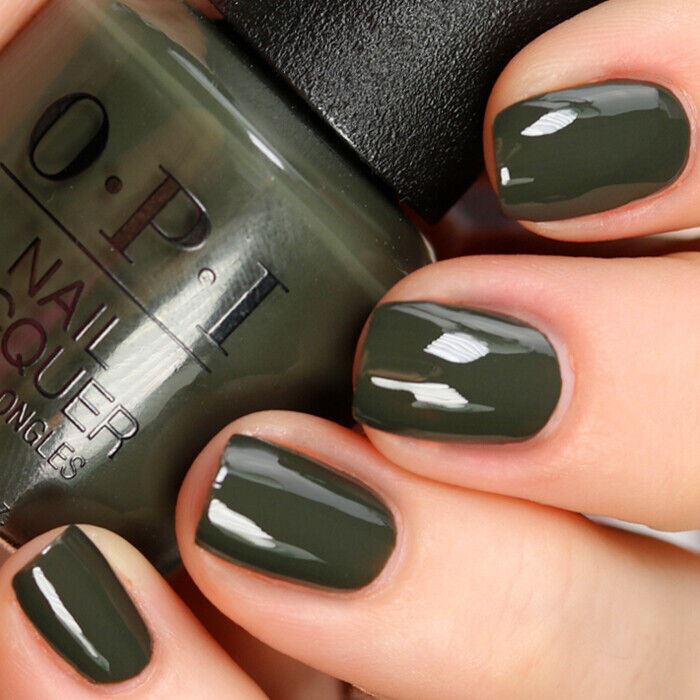 OPI Things I've Seen in Aber-Green Dark Green Creme Nail Polish from the OPI Scotland Collection