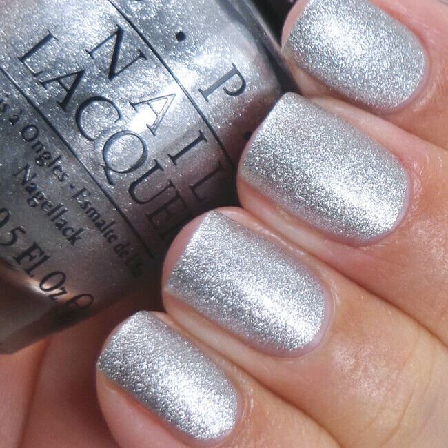 OPI This Gown Needs A Crown Silver Satin (Semi-Matte) Nail Polish from the OPI Miss Universe Collection