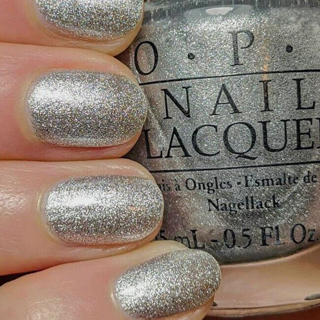 OPI This Gown Needs A Crown Silver Satin (Semi-Matte) Nail Polish from the OPI Miss Universe Collection