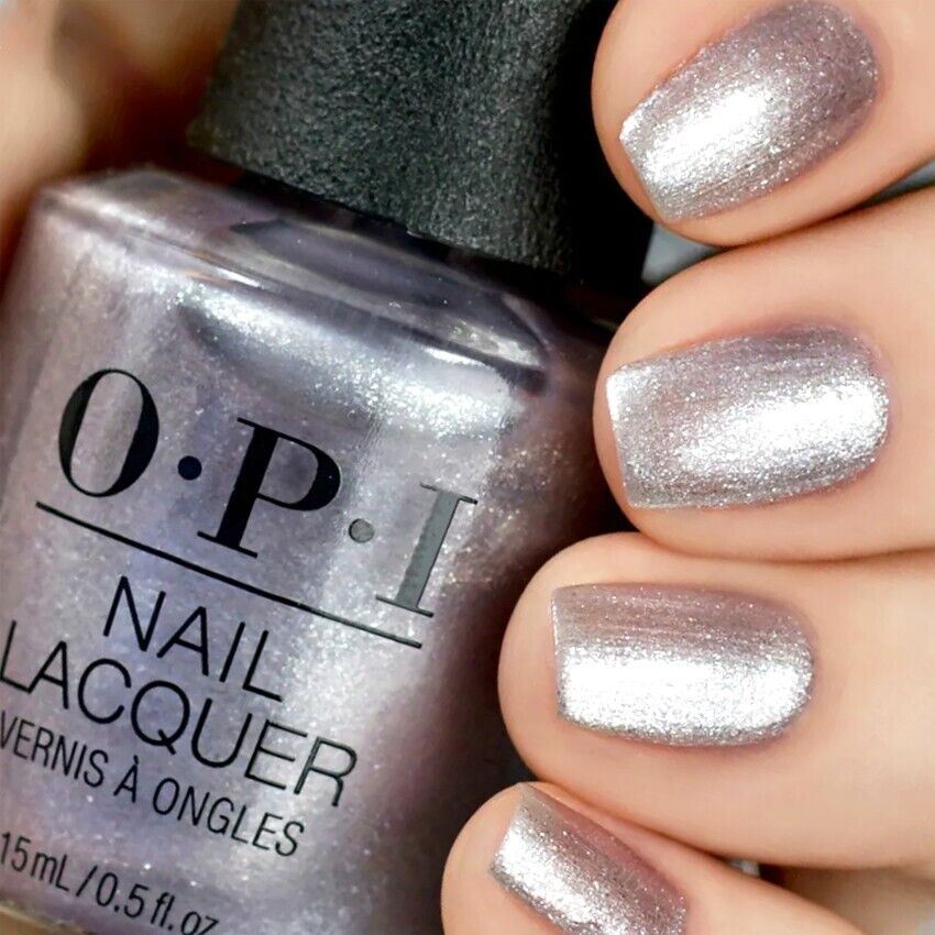 OPI Tinsel, Tinsel Little Star Silver Shimmer Nail Polish from the OPI Shine Bright Holiday Collection. OPI Item Product Code HRM10