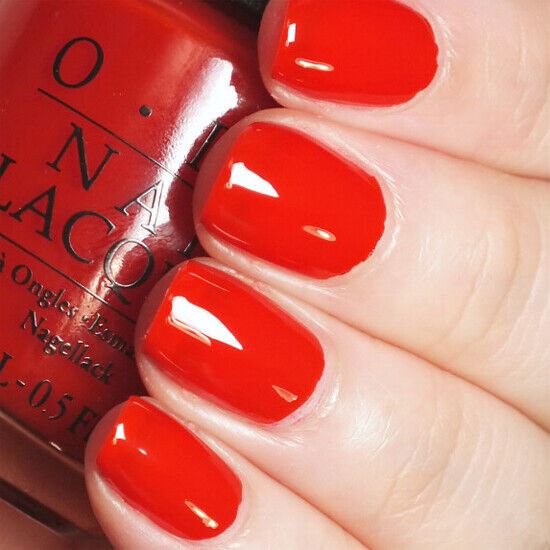 OPI To The Mouse House We Go! Red Jelly Nail Polish