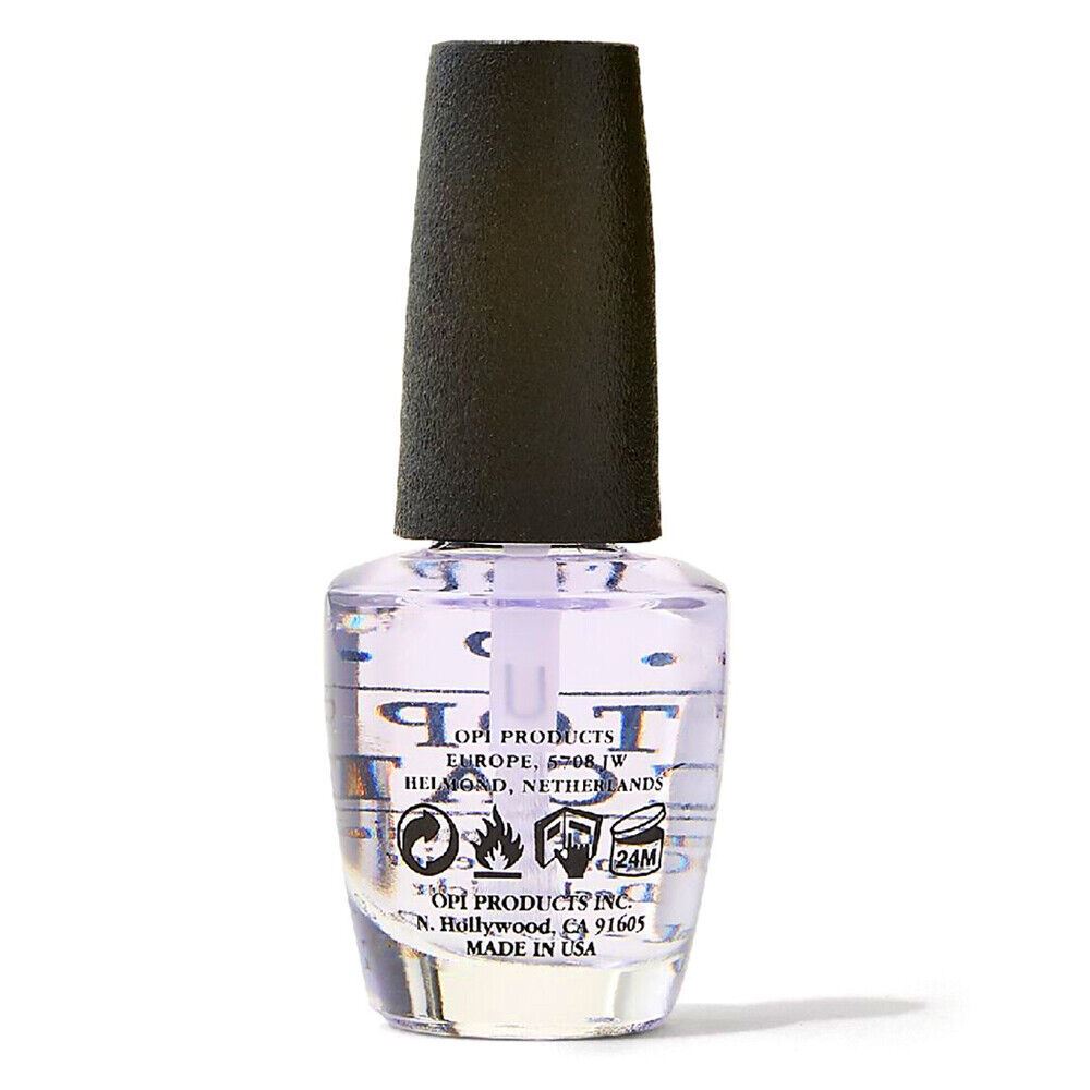 OPI Top Coat (Clear Transparent Nail Polish Lacquer (Back of Bottle 15ml)