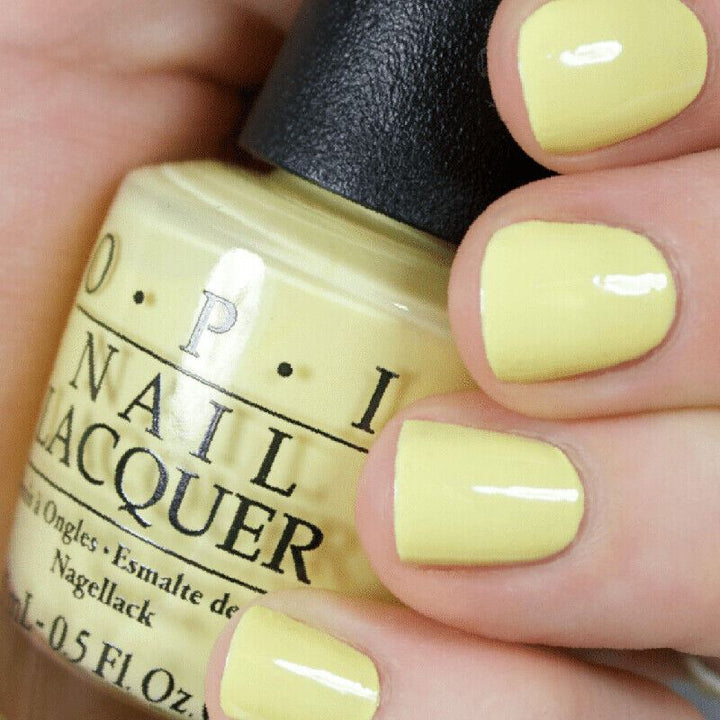 OPI Towel Me About It Light Pale Pastel Yellow Creme Nail Polish. OPI Item Product Code NLR67