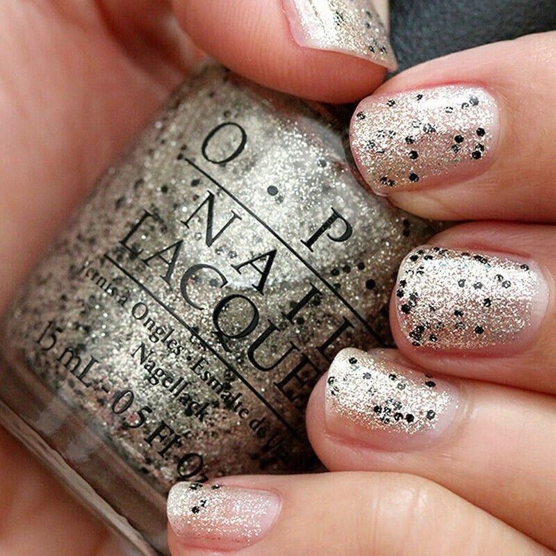 OPI Wonderous Star Gold and Black Glitter Nail Polish from the OPI x Mariah Carey Collection