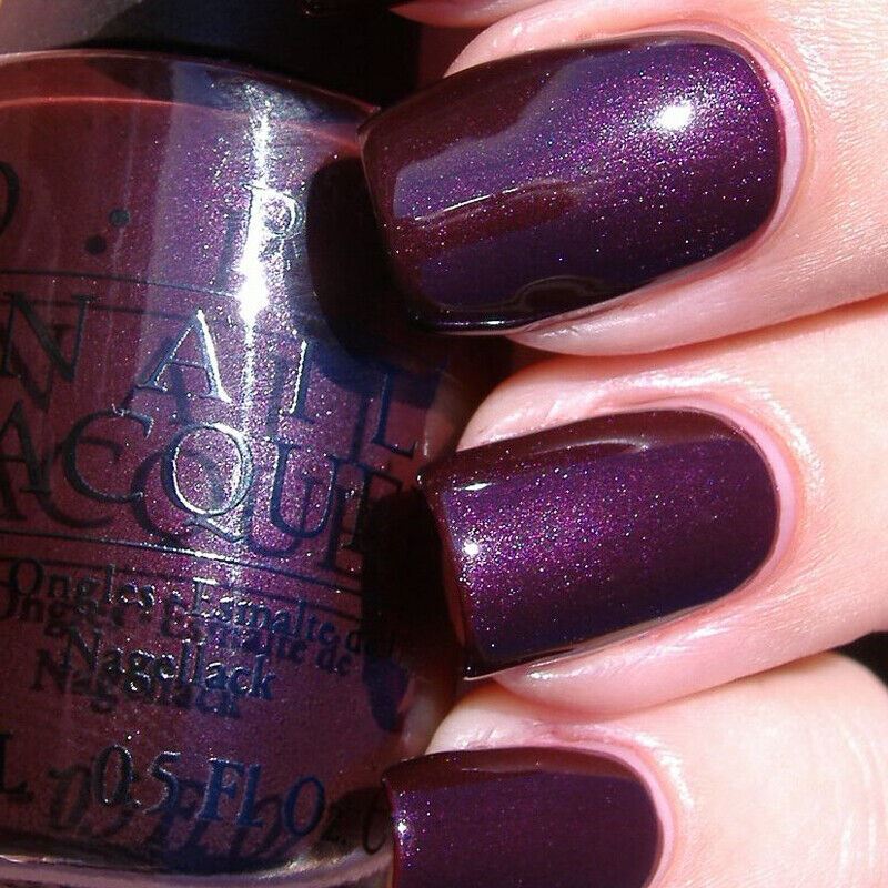 OPI Yes... I Can-Can! Dark Purple Shimmer Nail Polish. OPI Item Product Code NLF24